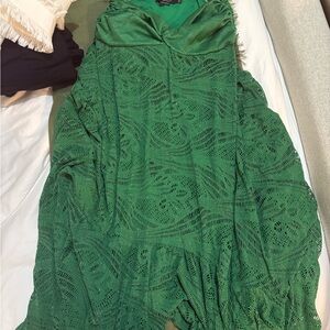 Pat Bo Elegant Green Lace skirt
